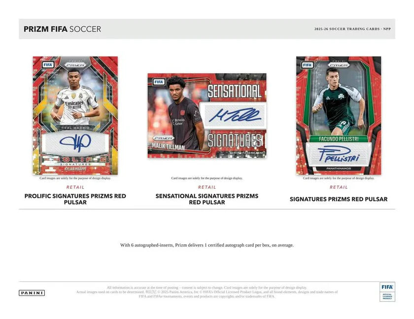 2025-26 Panini Prizm FIFA Soccer Retail Box