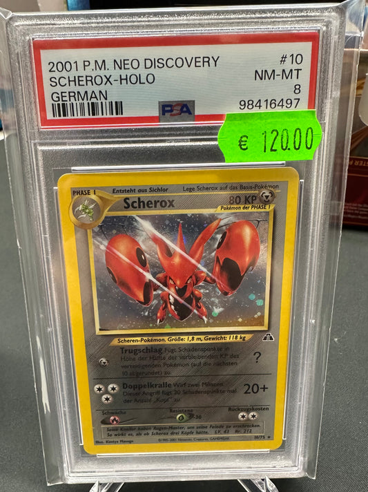 Pokémon 2001 P.M Neo Discovery Scherox - Holo PSA 8 - DE