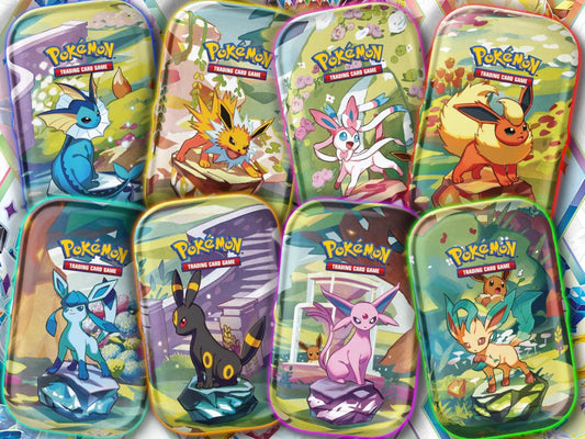 Pokémon Card Game Prismatic Evolutions Mini Tin (zufällige Auswahl) - ENG