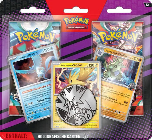 Pokémon Enhanced 2-Pack Blister Team Rocket´s Zapdos, Arktos & Despotar - DE