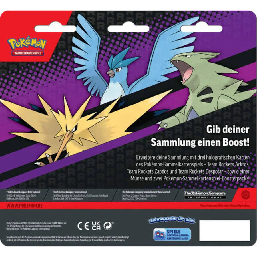Pokémon Enhanced 2-Pack Blister Team Rocket´s Zapdos, Arktos & Despotar - DE